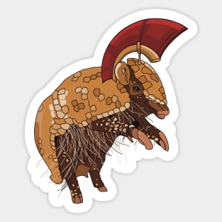 armoured armadillo gladiator Sticker